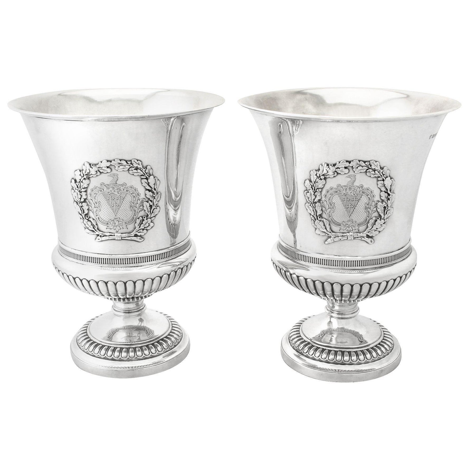 Refroidisseurs à vin en argent sterling géorgien Paul Storr