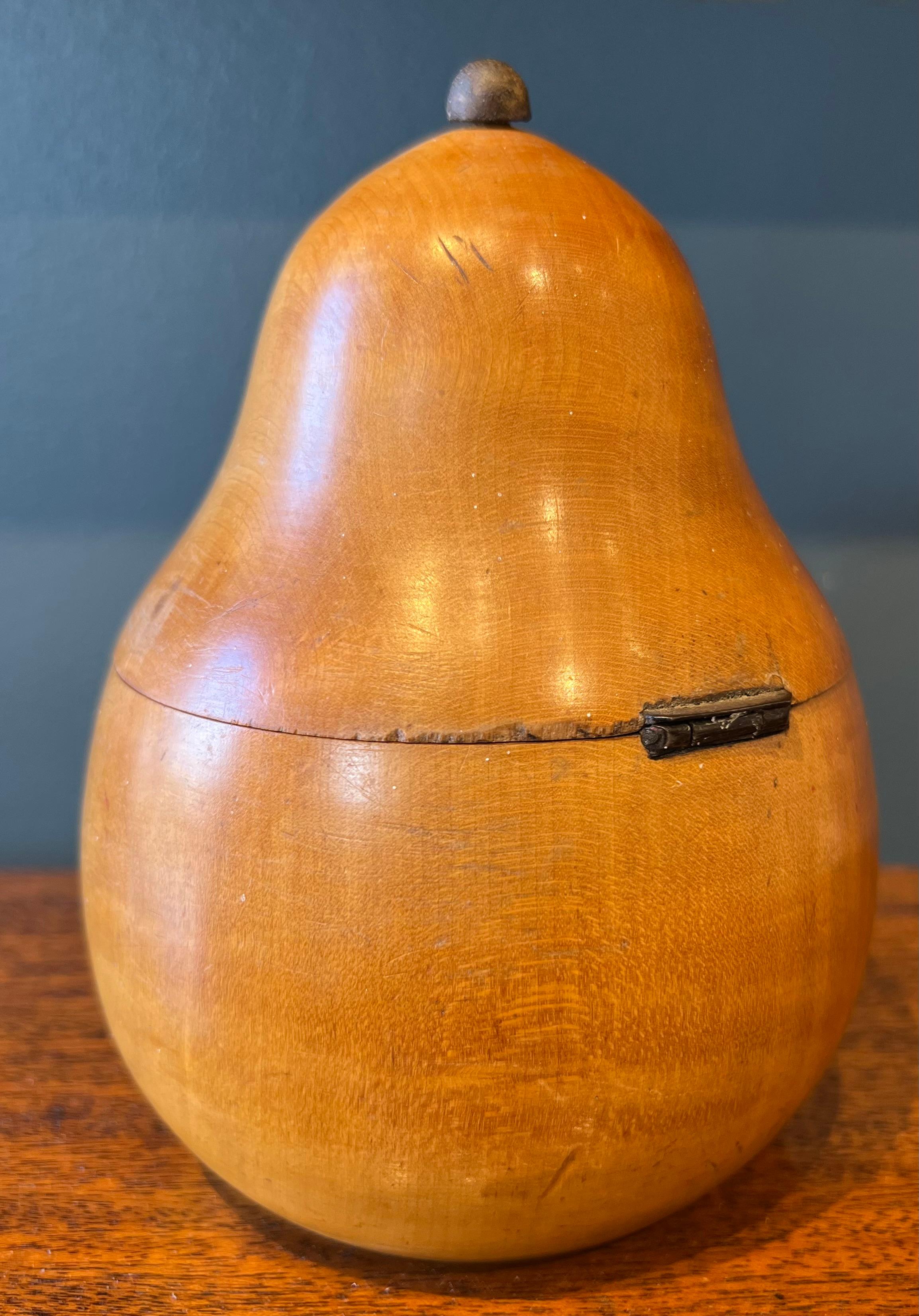 English Georgian Pear Shaped Tea Caddy 