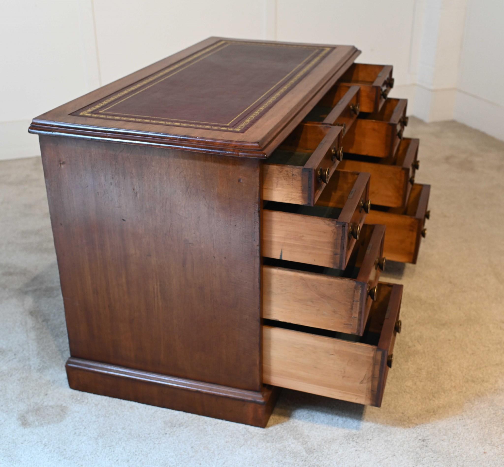 Georgian Pedestal Desk Mahogany Knee Hole Writing Table 1820 2