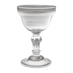 Georgian Pedestal Stem Champagne Or Sweetmeat Glass c1740