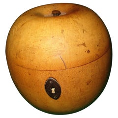 Georgian Period Apple Shaped Treen Tea Caddy