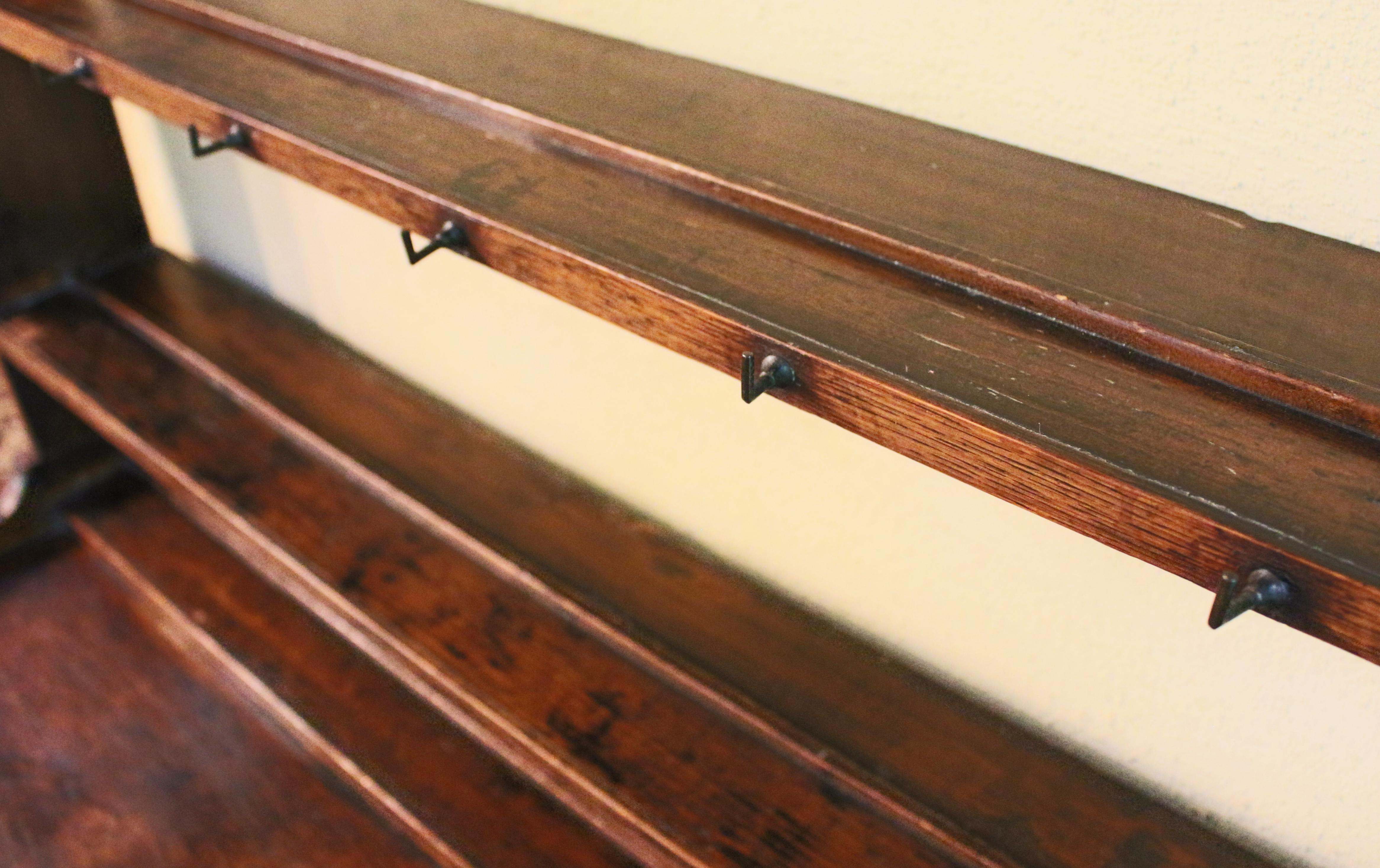 Georgian Period, c.1780, Small Oak Dresser with Plate Rack from Kent, English 1