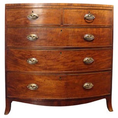 Antique Georgian Period, C.1810, Bowfront Chest of Drawers