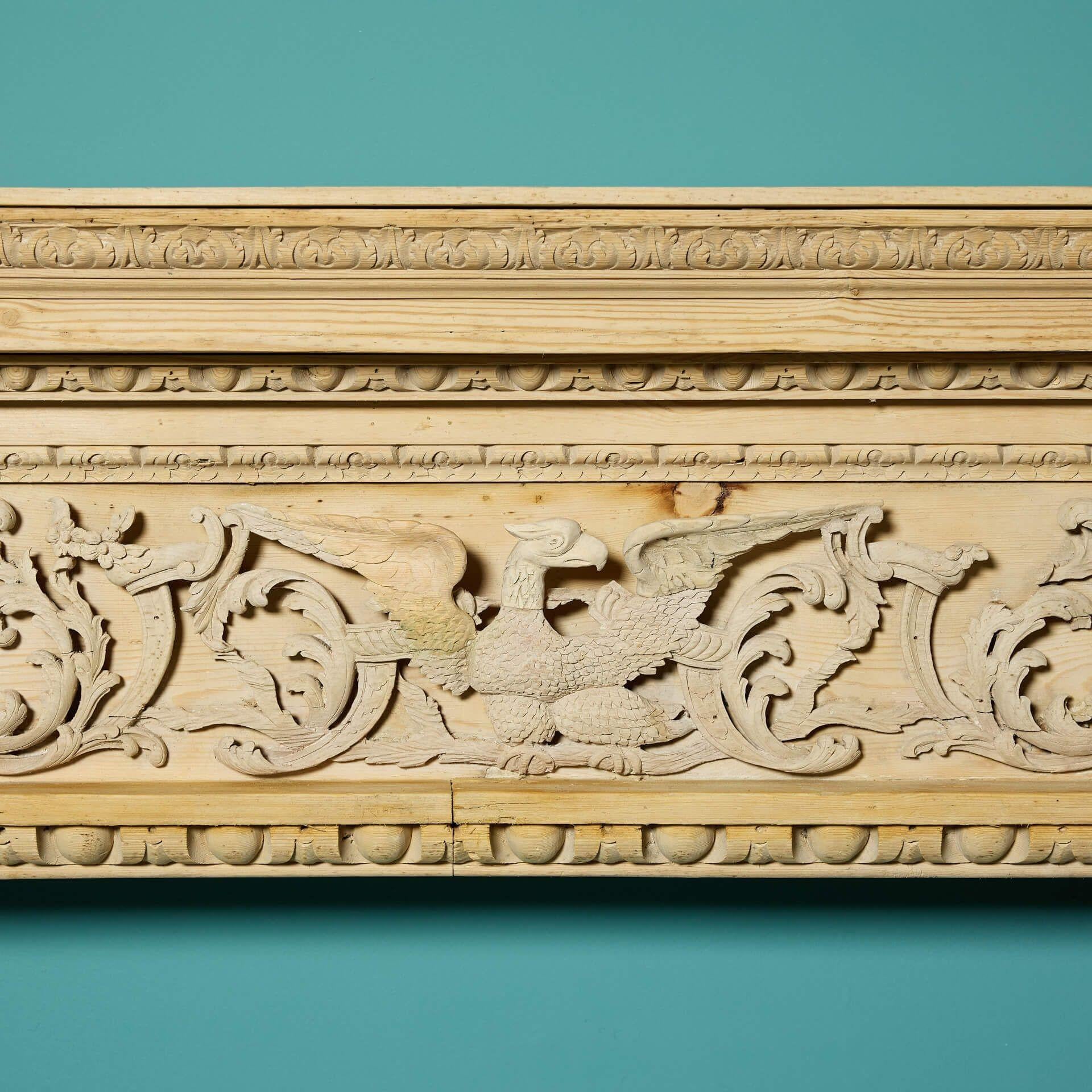 Georgian Period Carved Fireplace Surround In Good Condition For Sale In Wormelow, Herefordshire