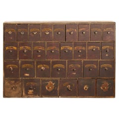 drawers d'apothicaire Chemist d'époque géorgienne - No2