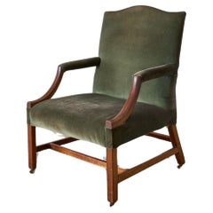 Georgian period mahogany framed Gainsborough chair