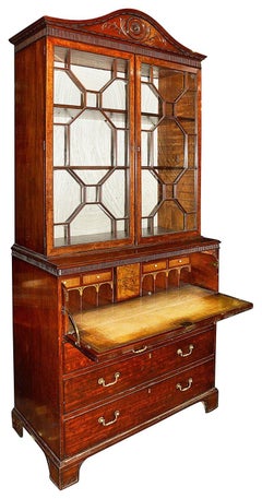Georgian period Mahogany Secretaire bookcase, circa 1780