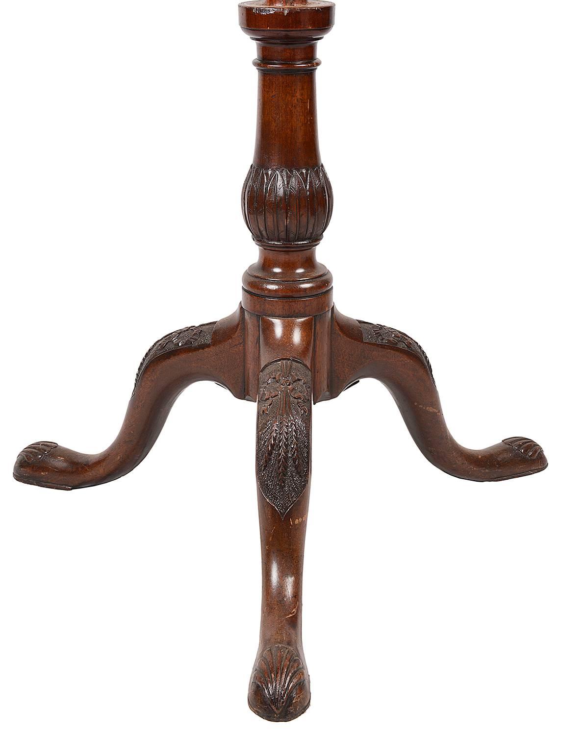 English Georgian Period Mahogany Tripod Table, 19th Century