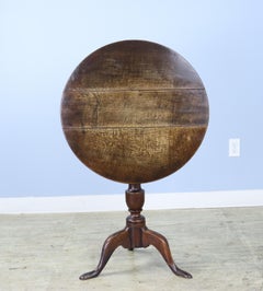 Georgian Period Oak Tripod Based Lamp Table