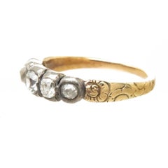 Georgian Period Old Cut Diamond Ring in Original Box