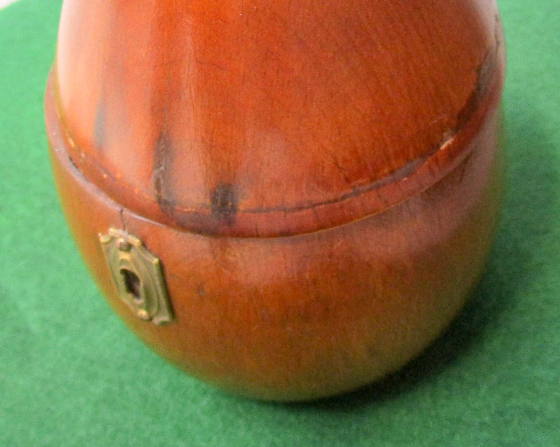 Georgian Period Pear Shaped Treen Tea Caddy For Sale 4