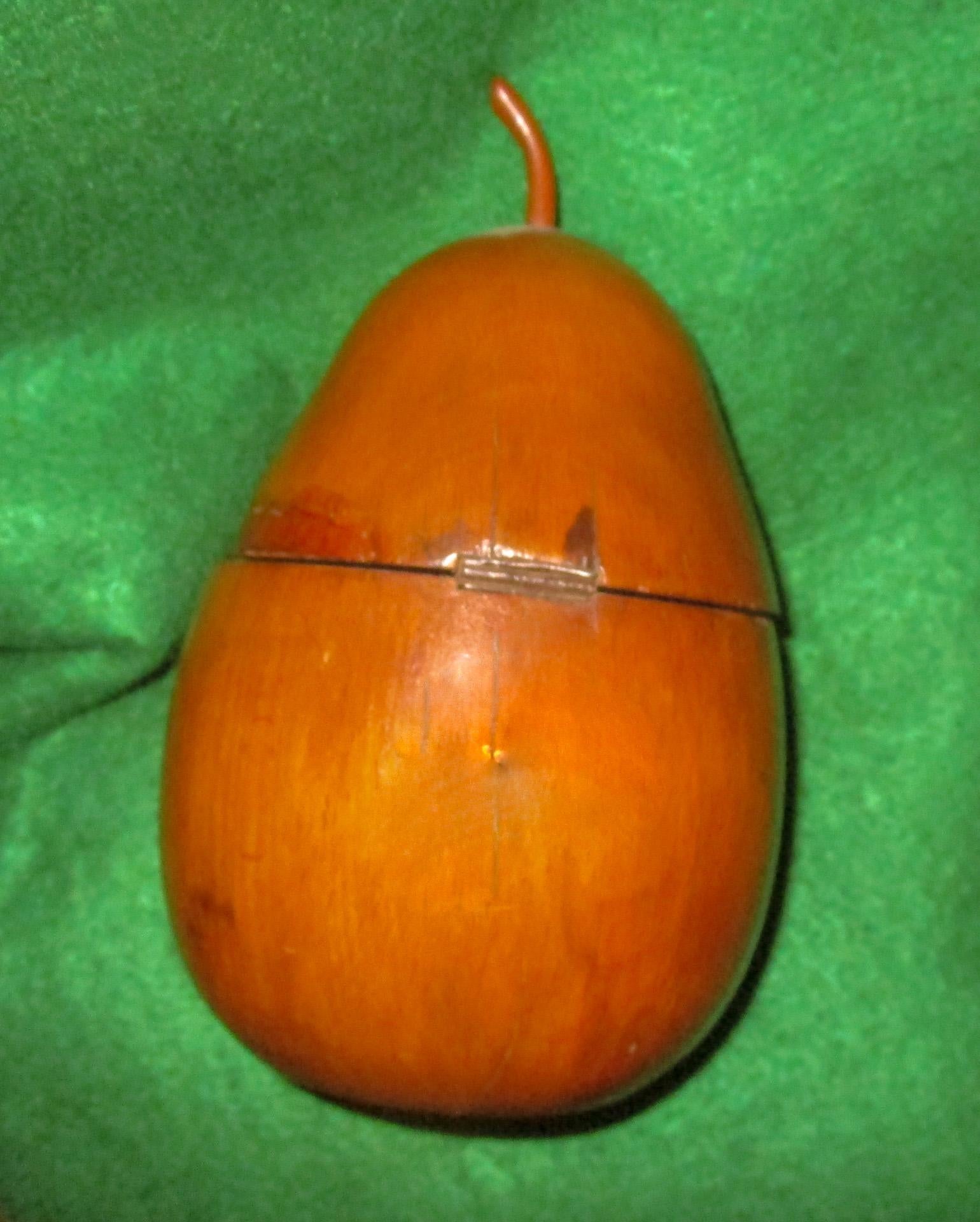 Neoclassical Georgian Period Pear Shaped Treen Tea Caddy For Sale