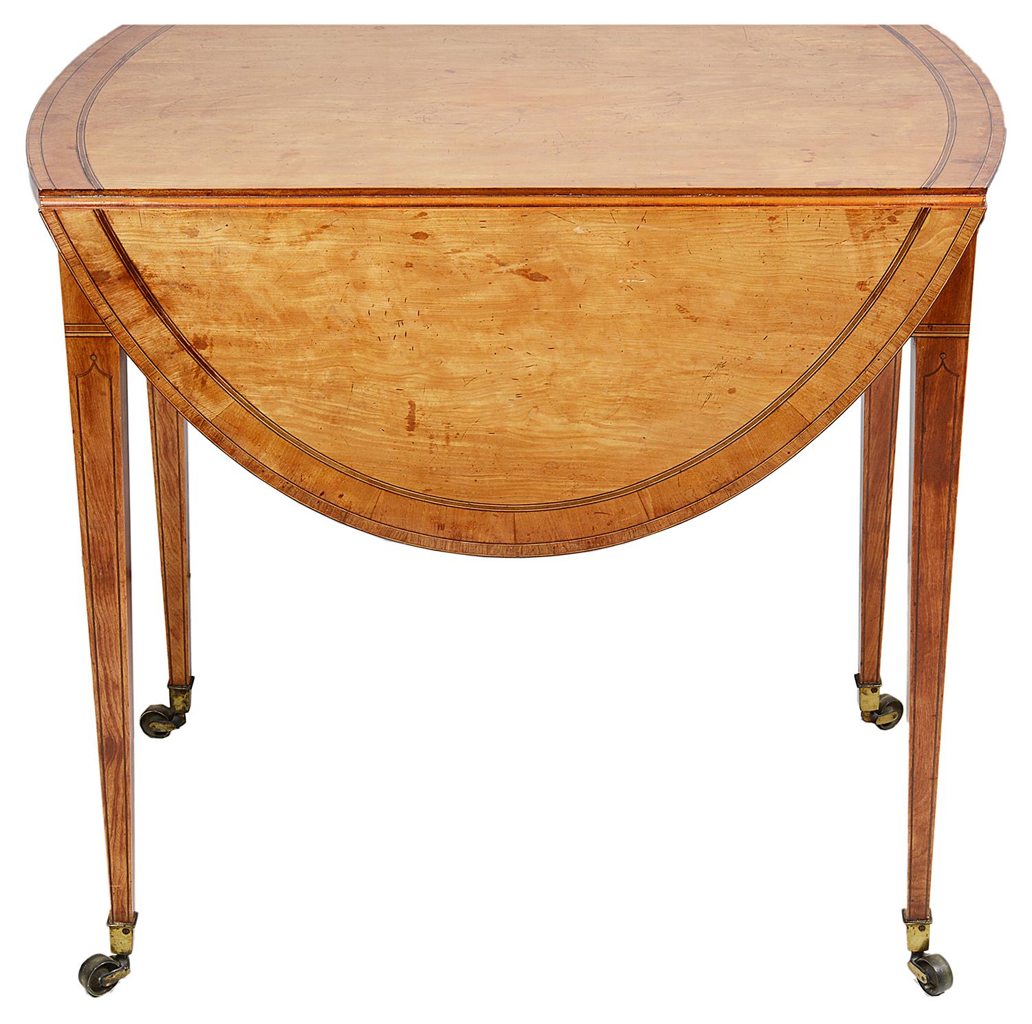 Georgianischer Pembroke-Tisch aus Seidenholz aus der georgianischen Periode, 18. Jahrhundert (Sheraton) im Angebot