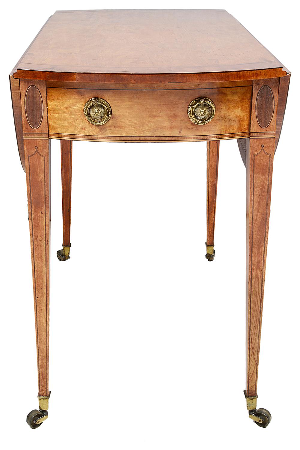 Georgianischer Pembroke-Tisch aus Seidenholz aus der georgianischen Periode, 18. Jahrhundert (Intarsie) im Angebot