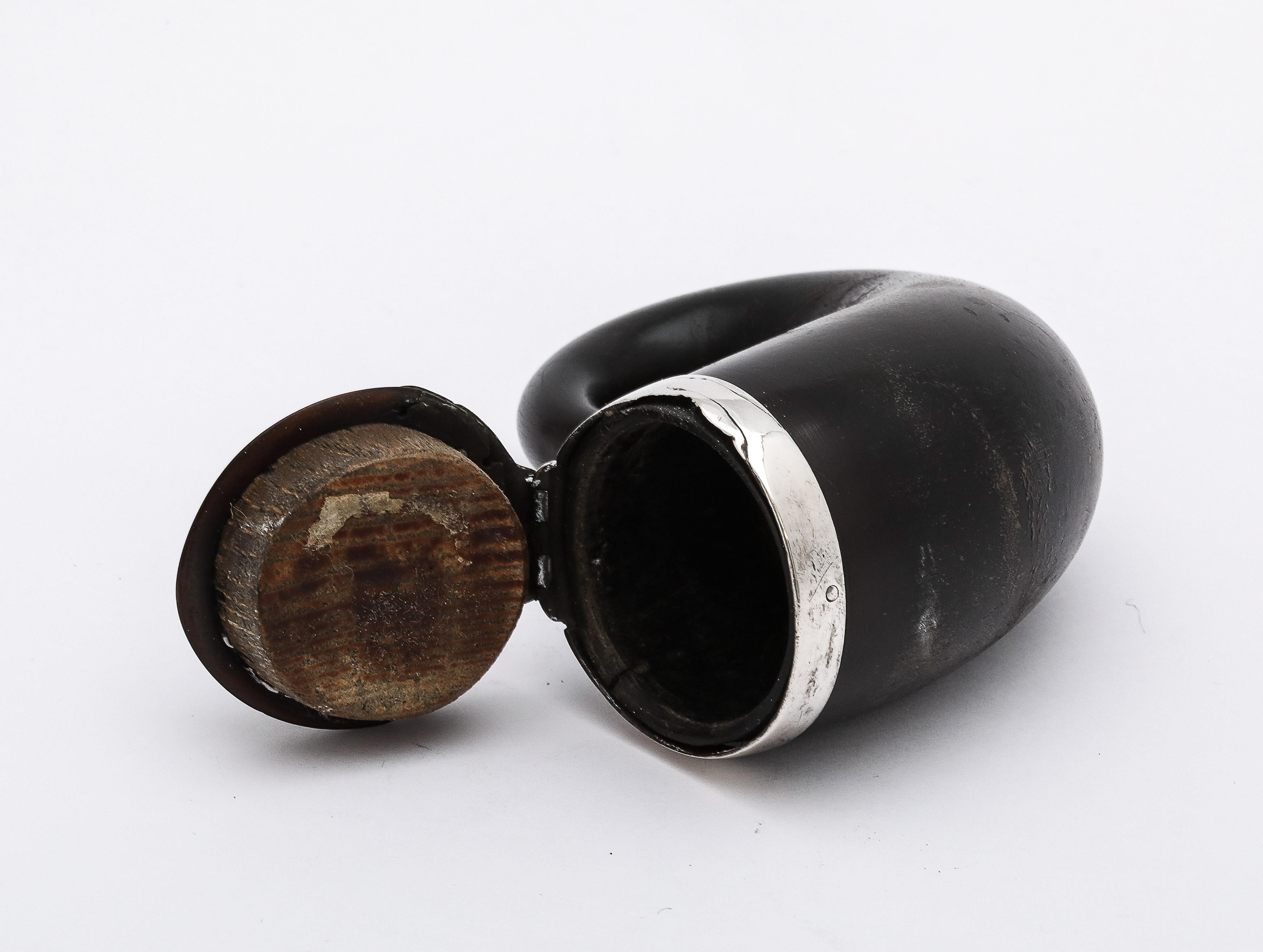Georgian Period Scottish Sterling Silver-Mounted Snuff Mull With Hinged Lid 6