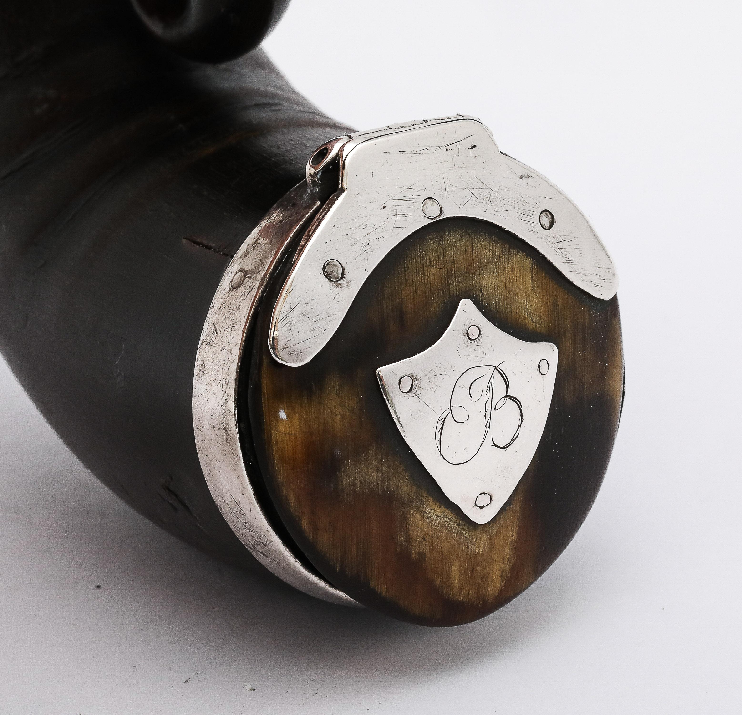Georgian Period Scottish Sterling Silver-Mounted Snuff Mull With Hinged Lid 8