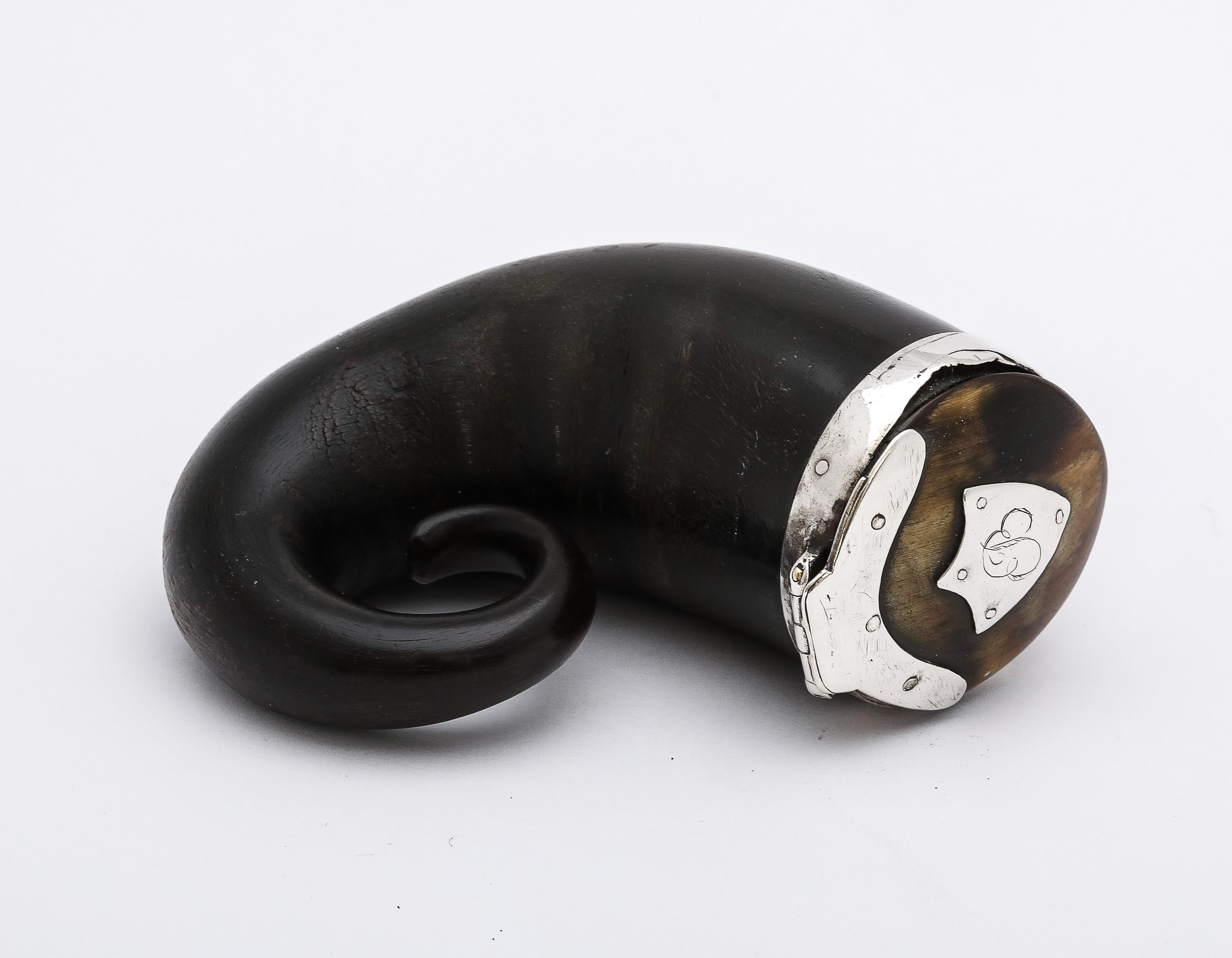 Georgian Period Scottish Sterling Silver-Mounted Snuff Mull With Hinged Lid 2