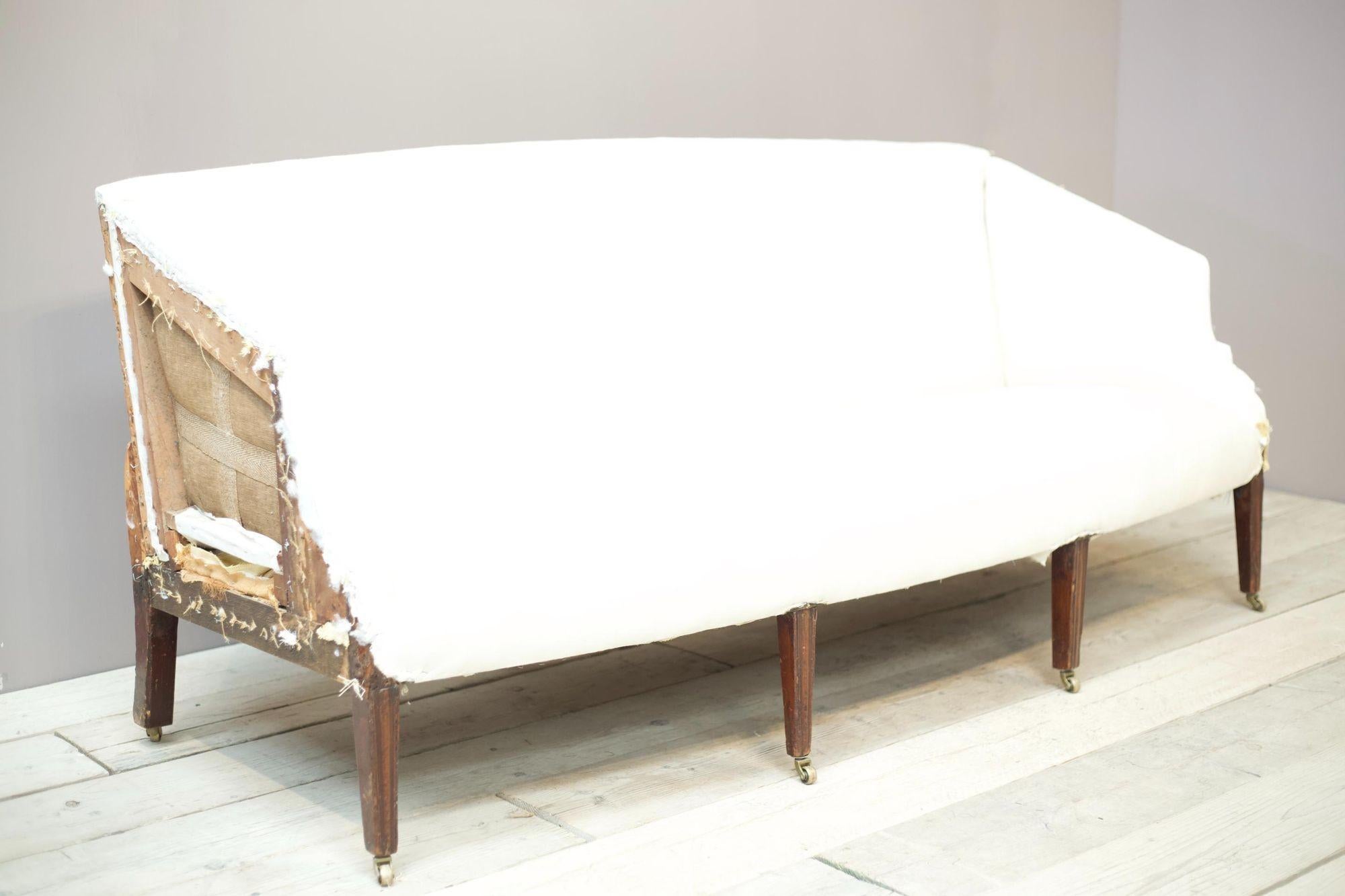 Georgian Period Sofa with Angled Sides In Excellent Condition In Malton, GB