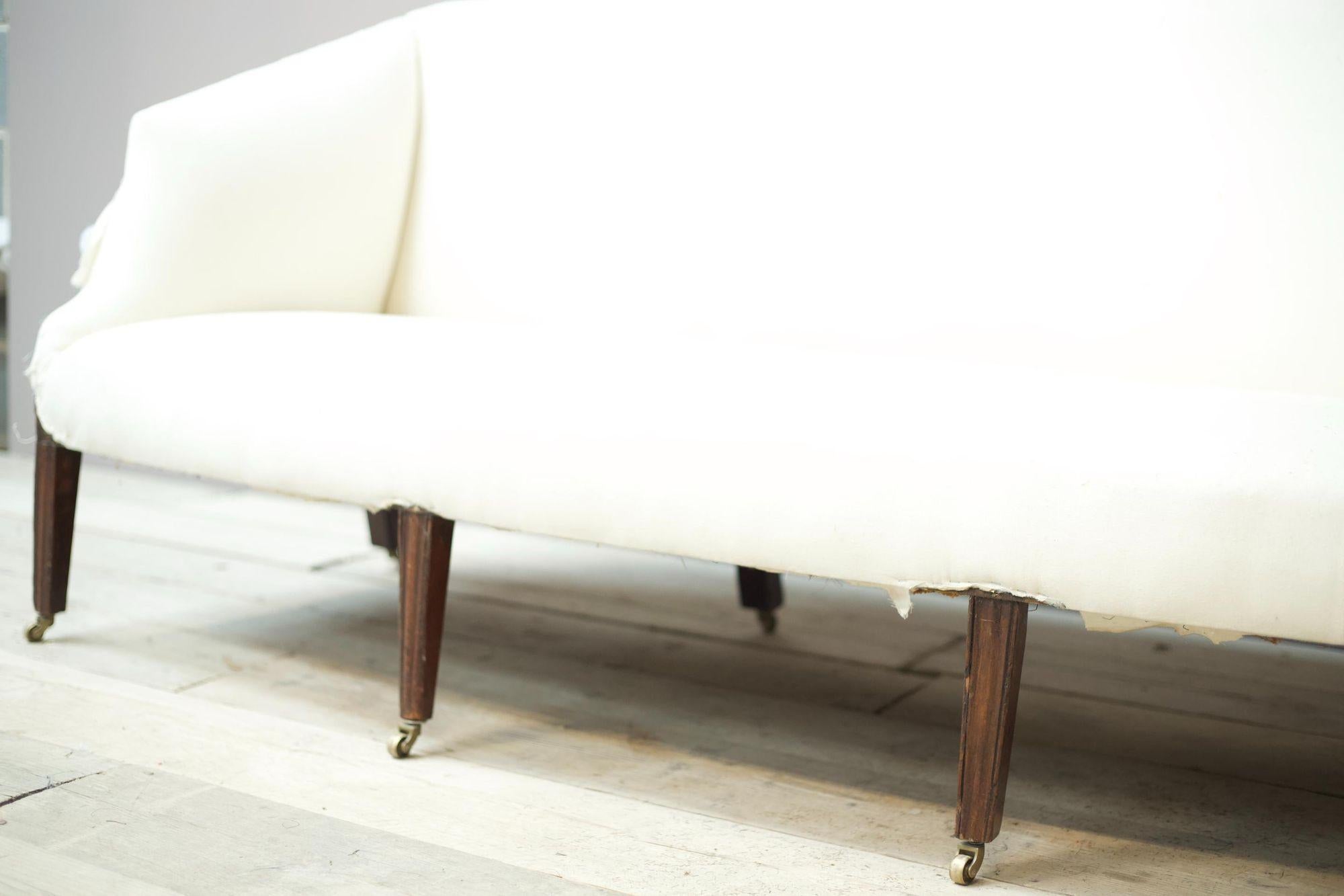 Beech Georgian Period Sofa with Angled Sides