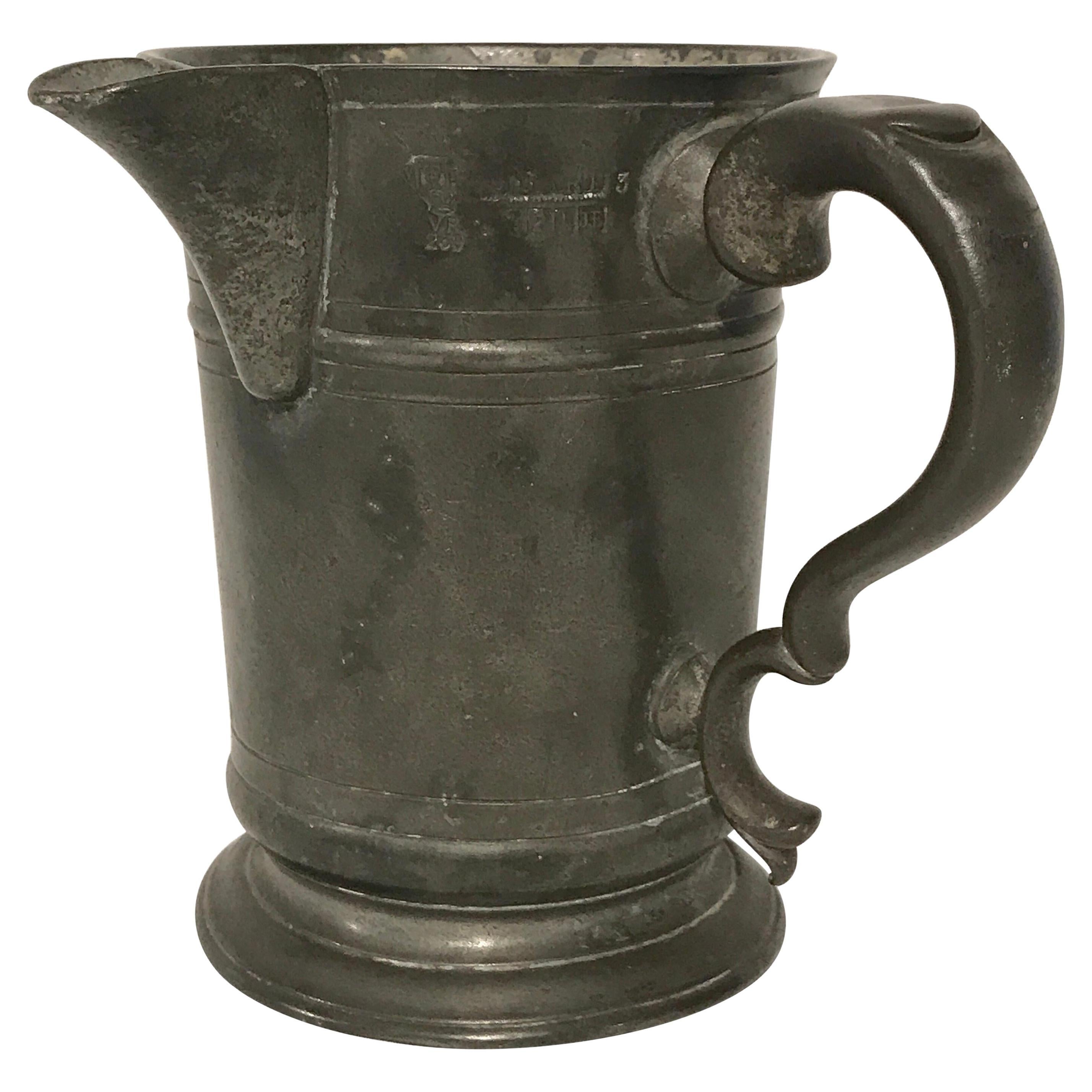 Georgian Pewter Measure from the Hope Inn, by Edward J Wilderness Row For Sale