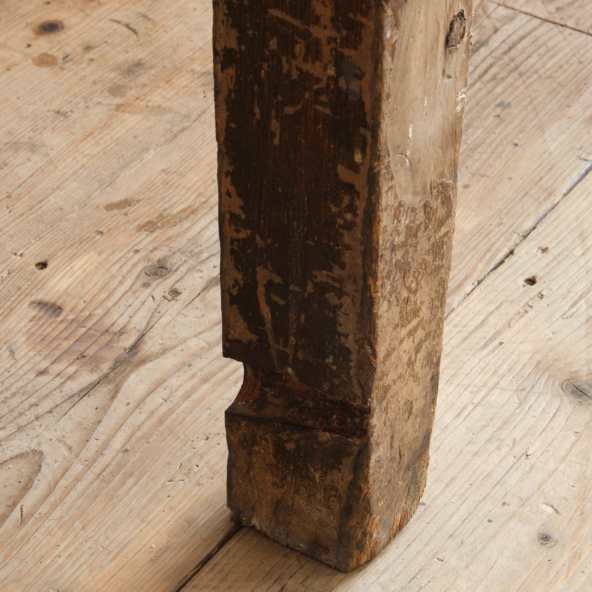 Georgian Pine Scullery Table In Original Paint For Sale 12