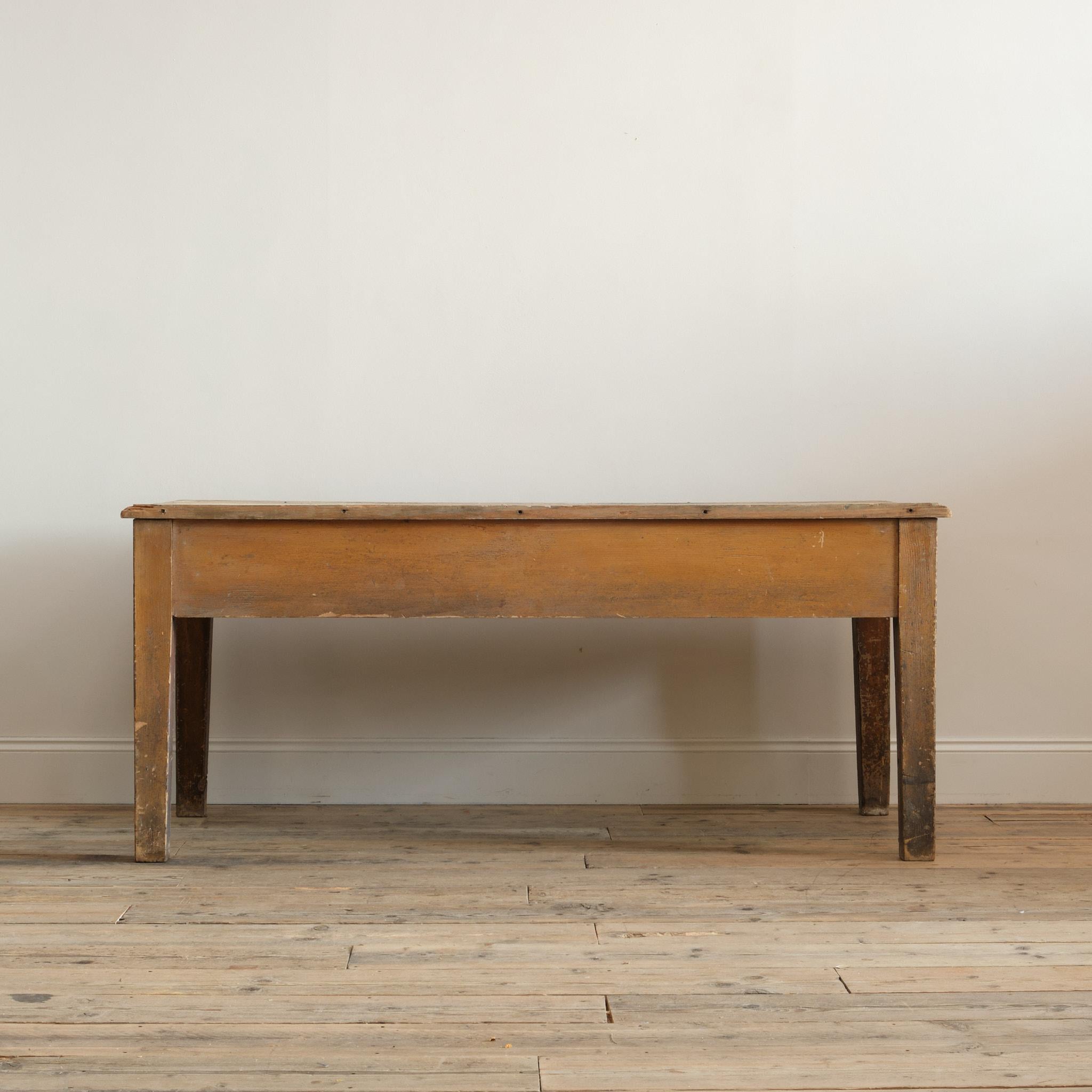 Georgian Pine Scullery Table In Original Paint For Sale 2