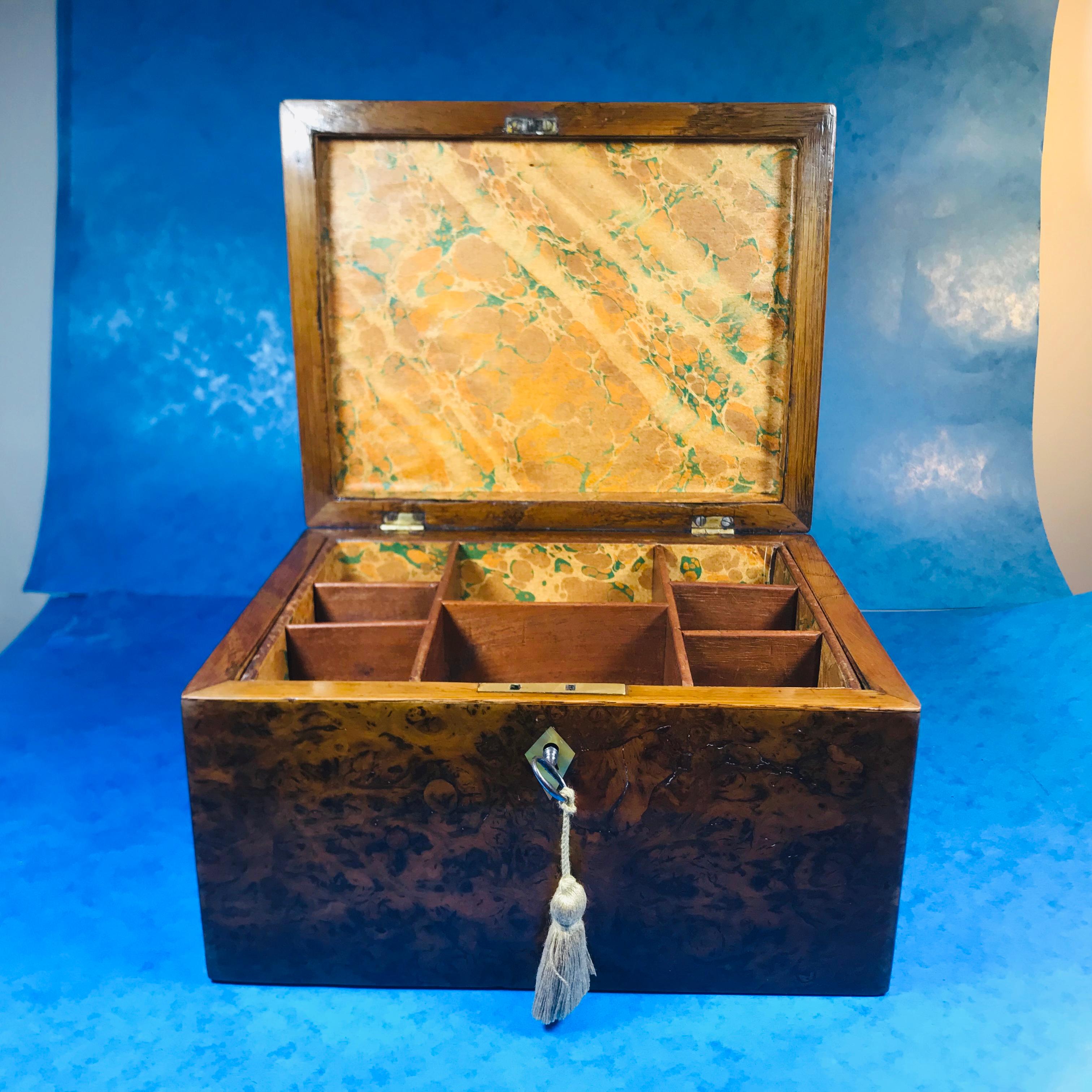 Georgian Pollard Oak Jewelry Box 3