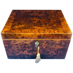 Georgian Pollard Oak Jewelry Box
