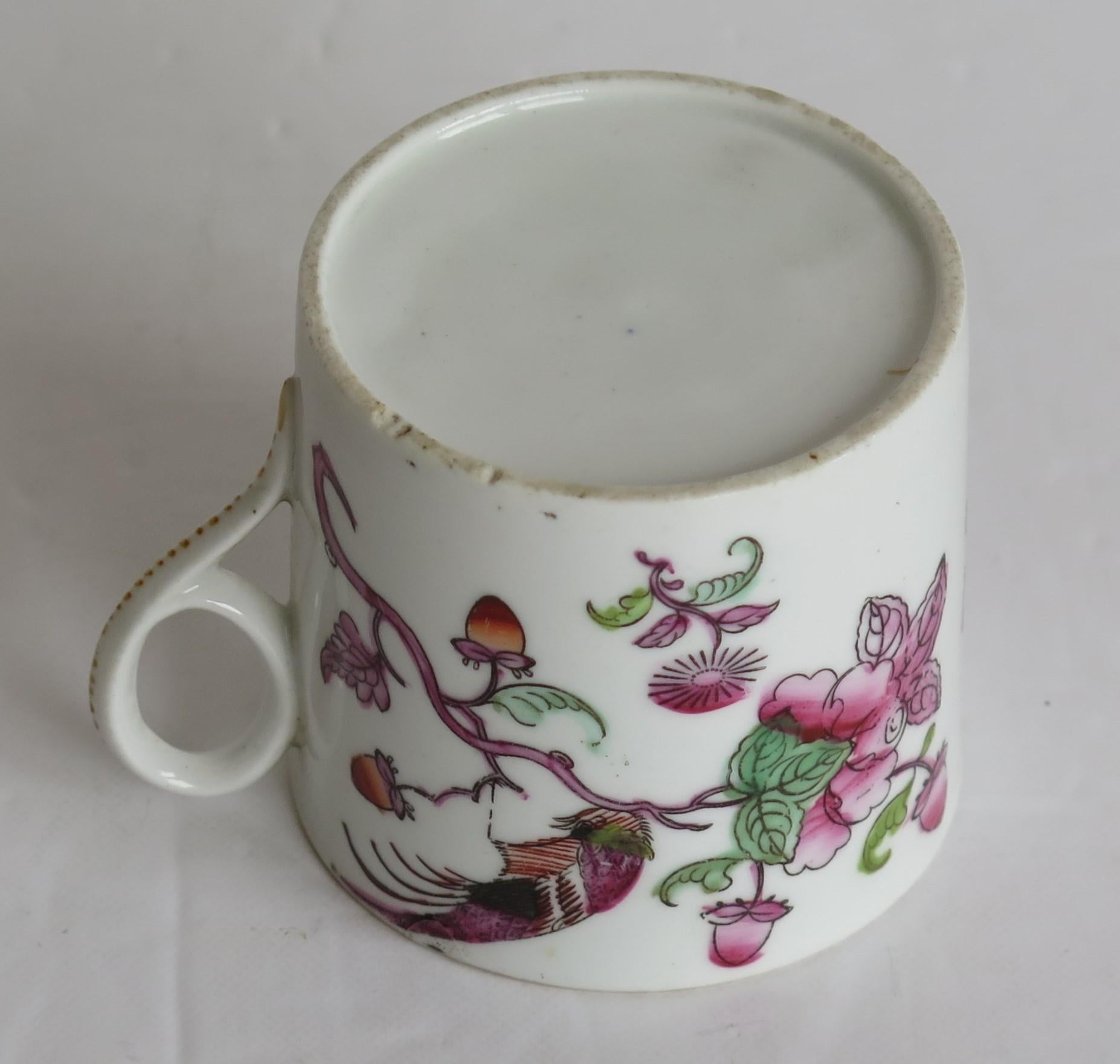 Georgian Porcelain Coffee Can by New Hall Hand-Painted Pattern, Circa 1815 9