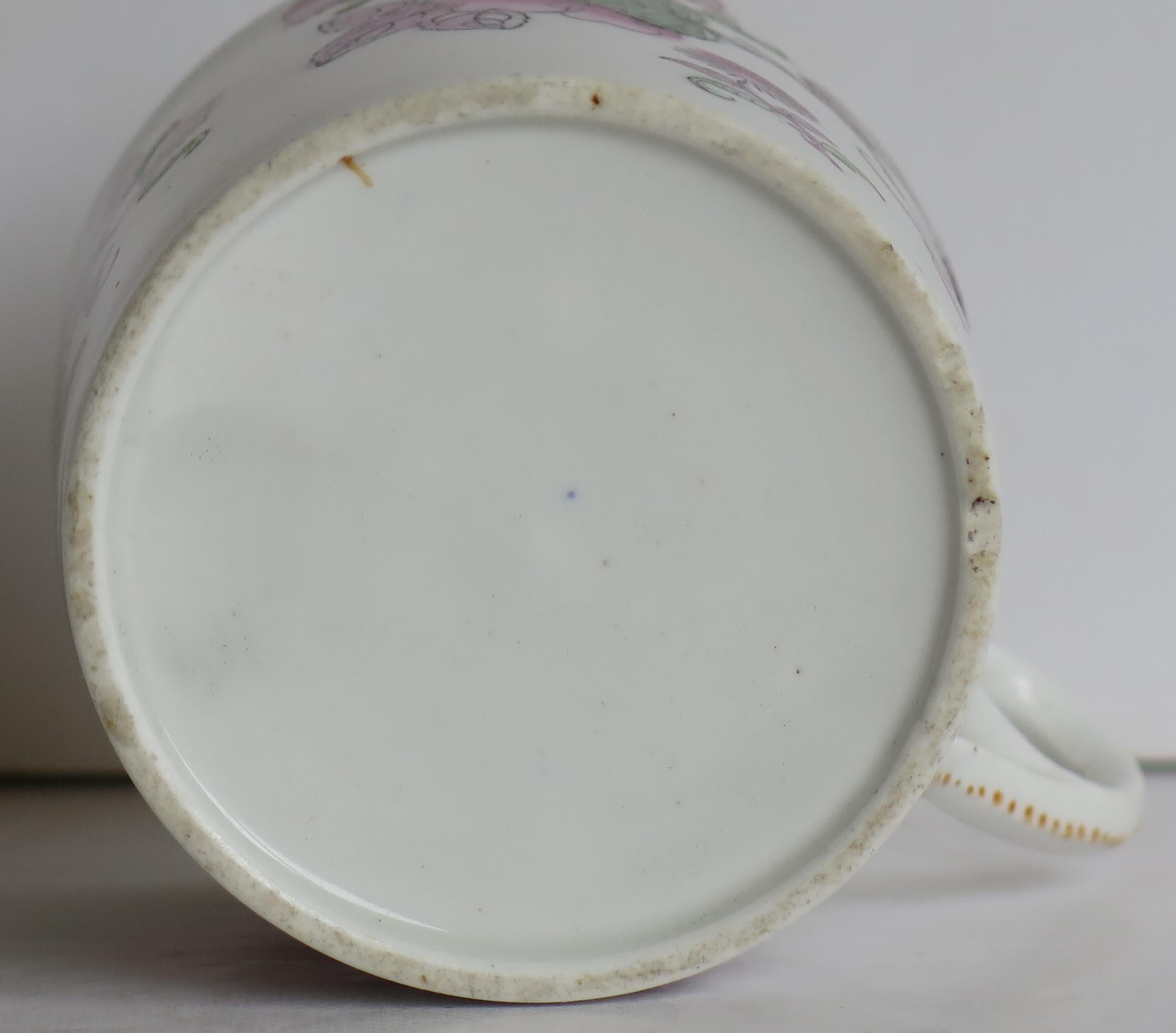 Georgian Porcelain Coffee Can by New Hall Hand-Painted Pattern, Circa 1815 11