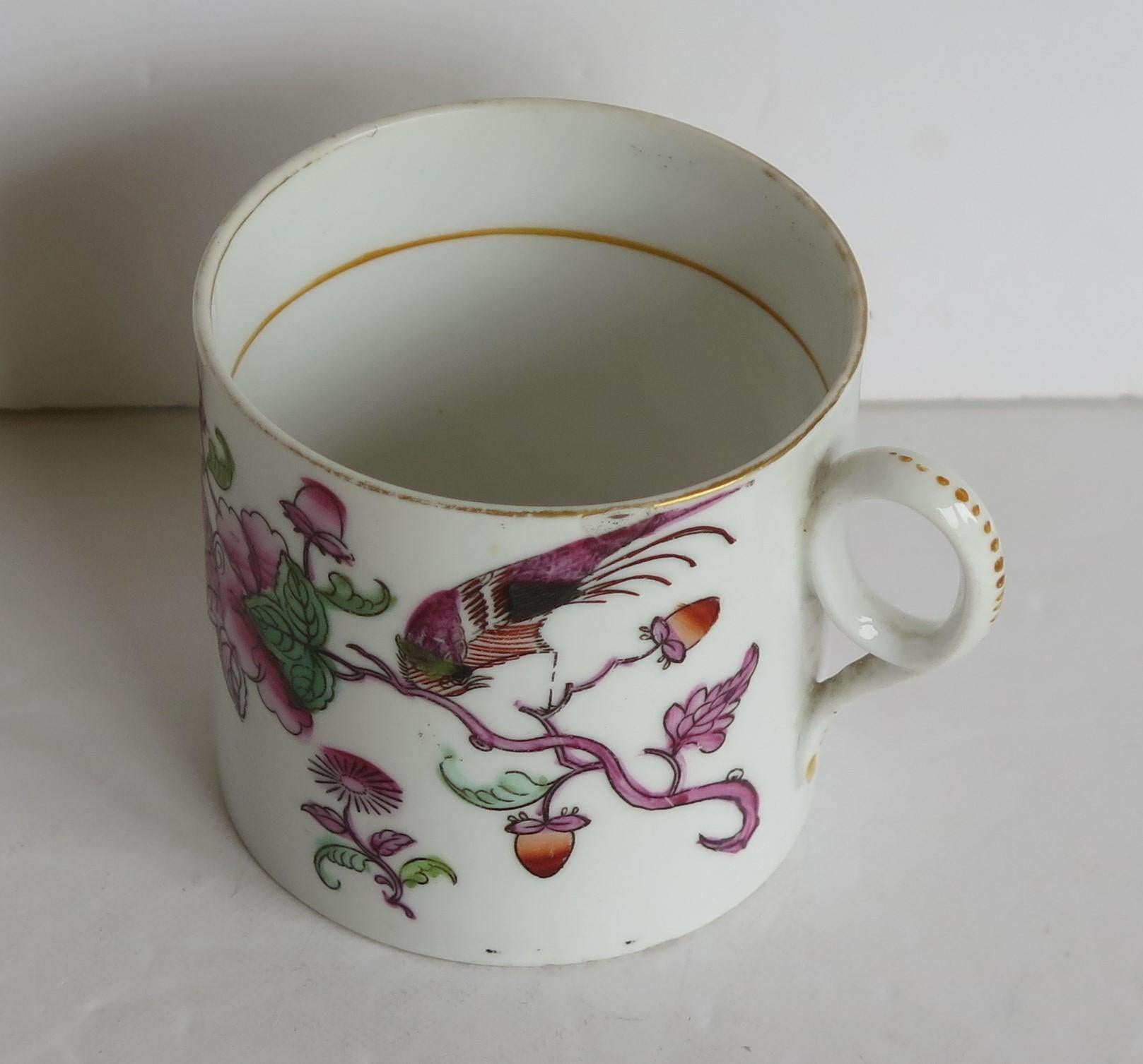 Georgian Porcelain Coffee Can by New Hall Hand-Painted Pattern, Circa 1815 4
