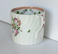 Georgian Porcelain Coffee Can Finely Hand Painted by Grainger English circa 1800