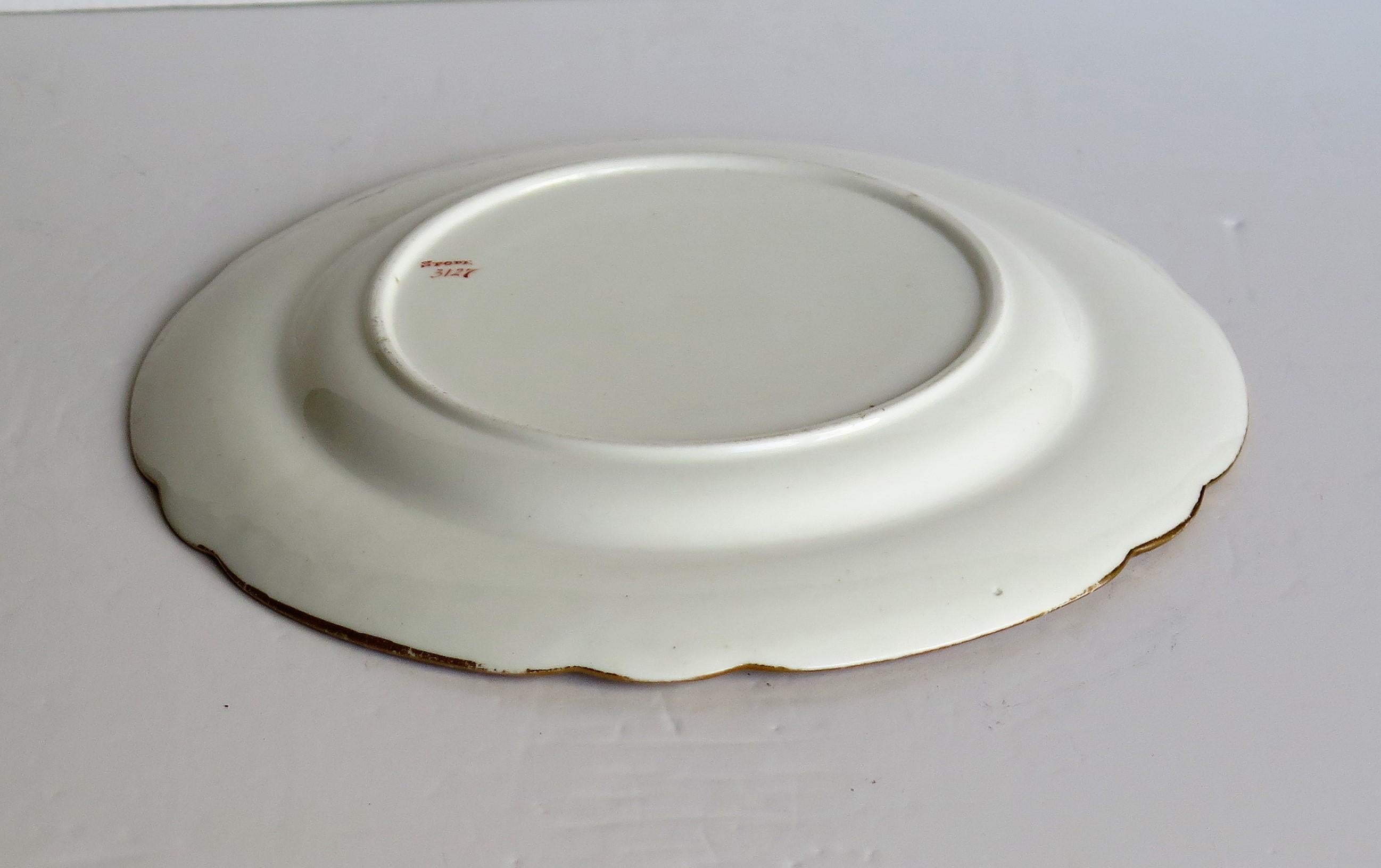 Assiette en porcelaine géorgienne de Spode peinte à la main Ptn botanique 3127, vers 1820 en vente 8