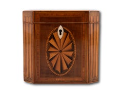 Georgian Prince of Wales Feathers Harewood Tea Caddy