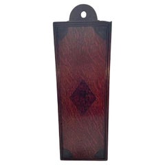 Antique Georgian Quarter Sawn Oak Candle Box with Burr Walnut Inlay