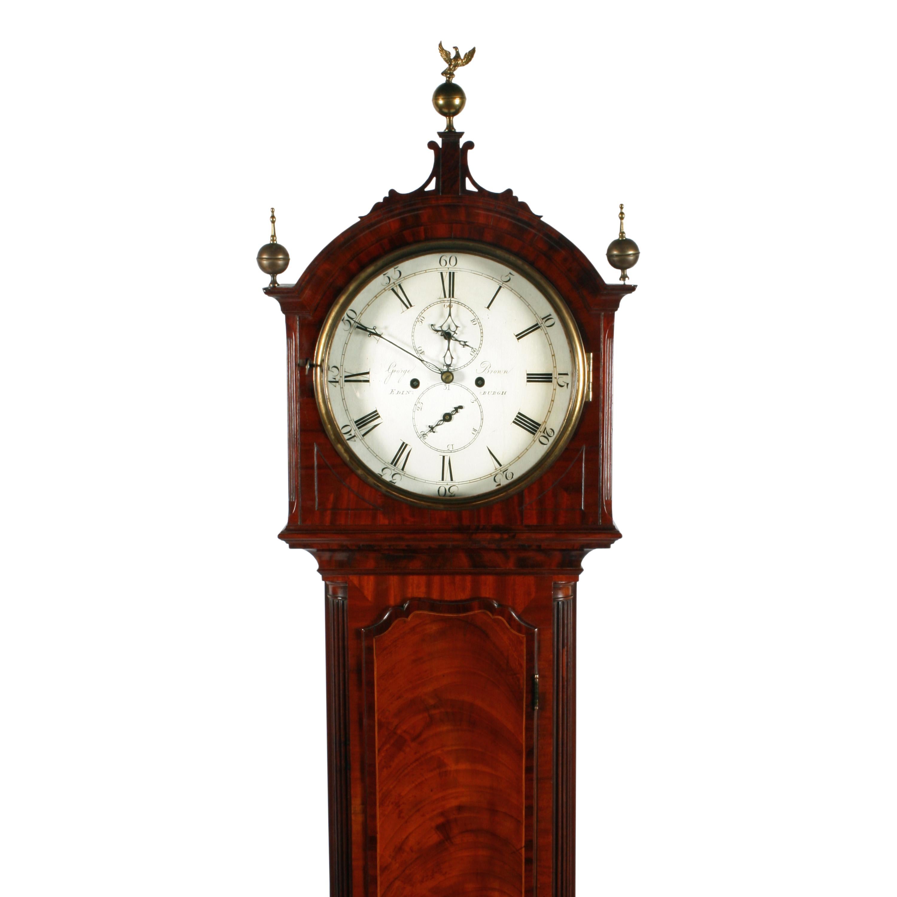 Scottish Georgian Quarter Strike Grandfather Clock For Sale