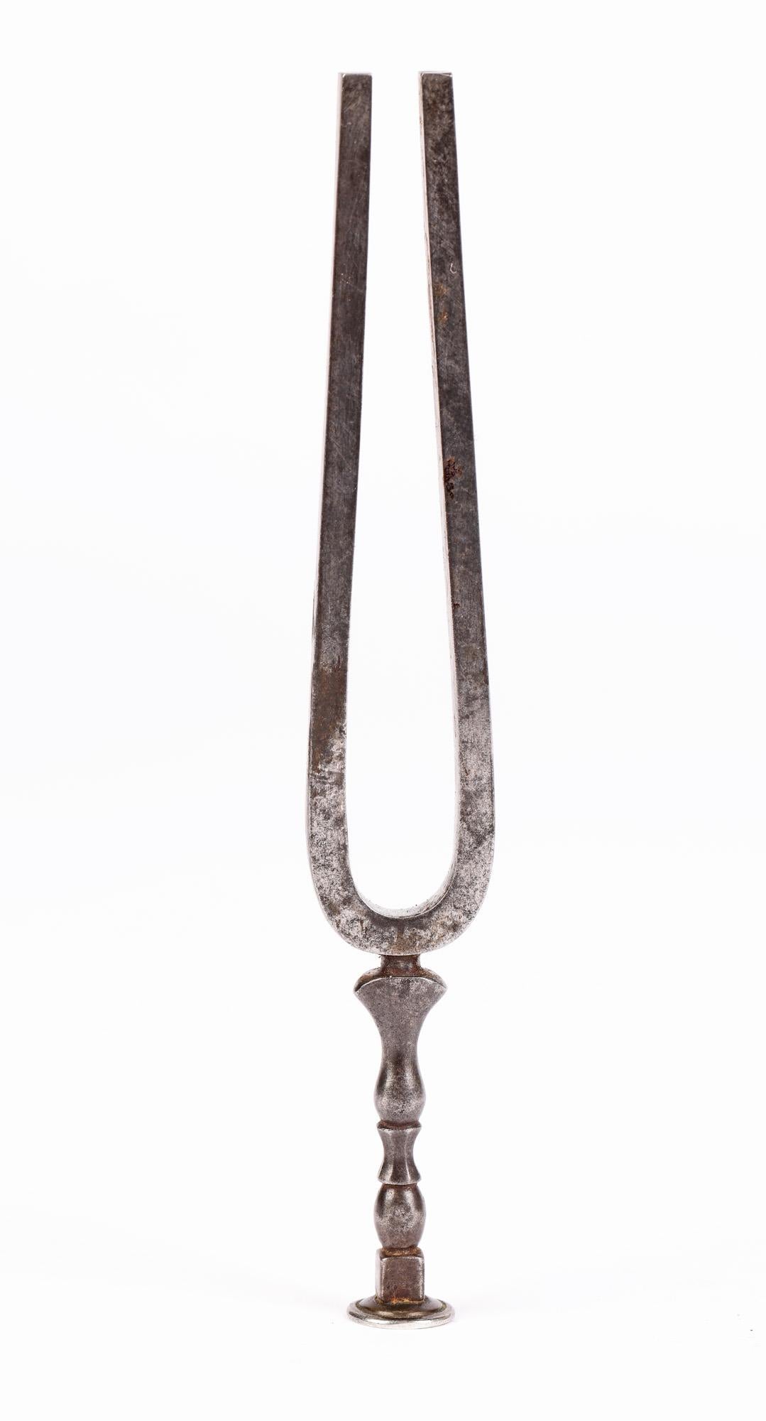 English Georgian Rare Steel Cased Tuning Fork For Sale