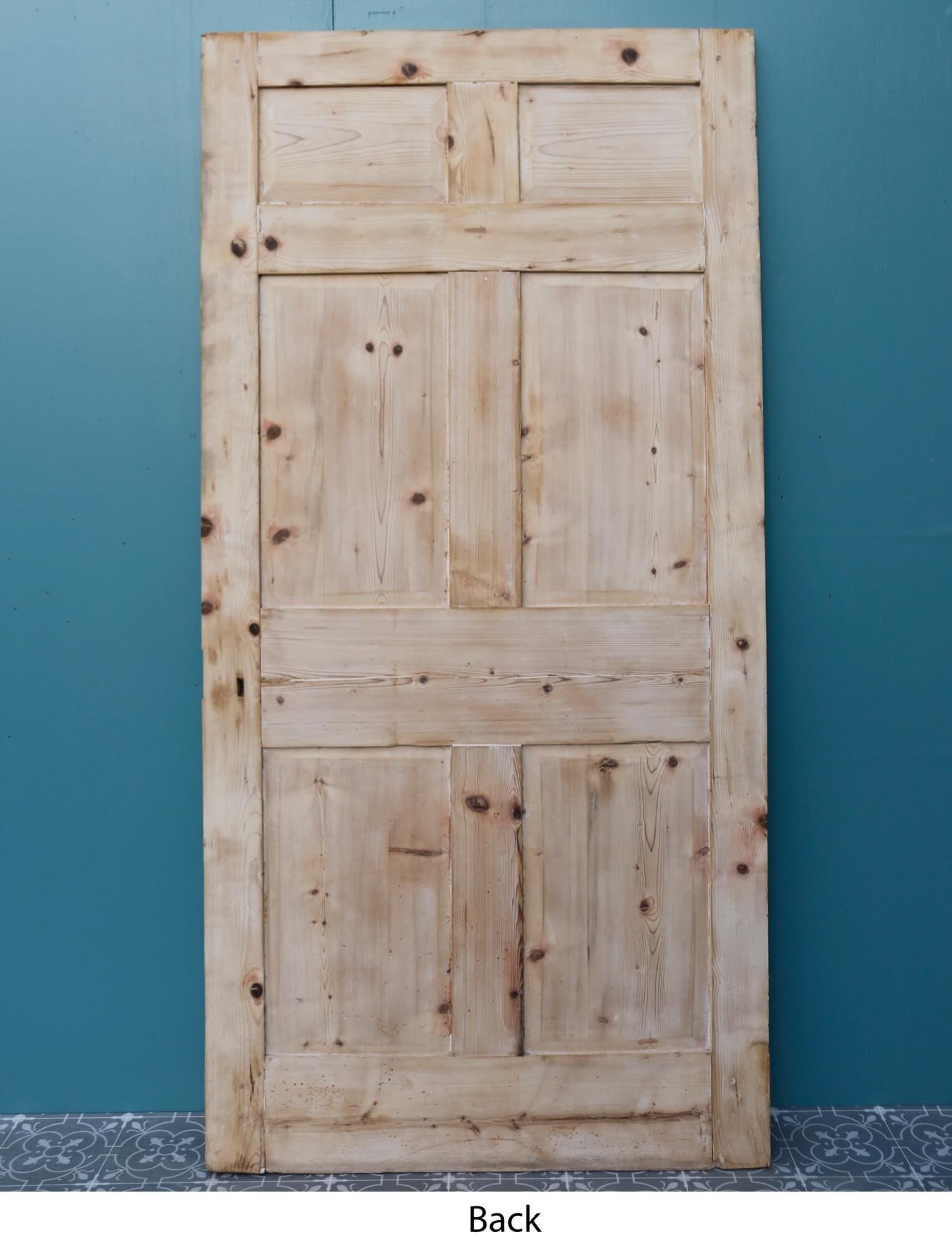 Georgian Reclaimed Stripped Pine Door In Fair Condition In Wormelow, Herefordshire