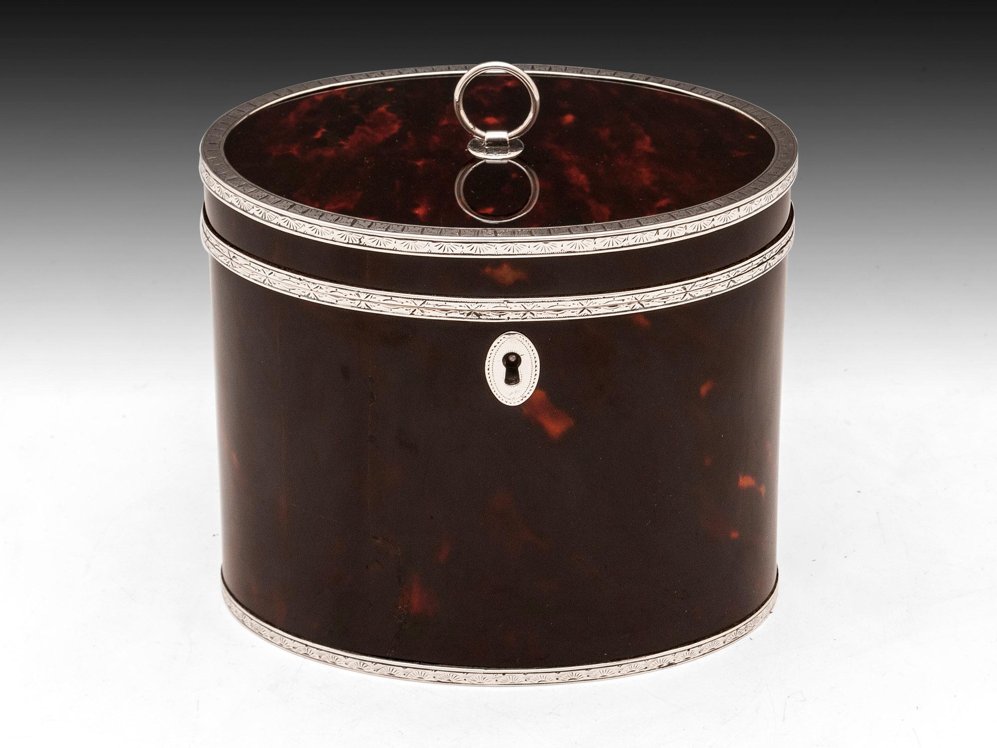 Extremely Rare Single Piece Veneer Tea Caddy

From our Tea Caddy collection, we are delighted to offer this extremely rare red Tortoiseshell & Silver Tea Caddy. The Tea Caddy of oval form with Silver mounts fully veneered in red Tortoiseshell. The