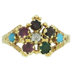 Antique Georgian Regard Cluster Ring