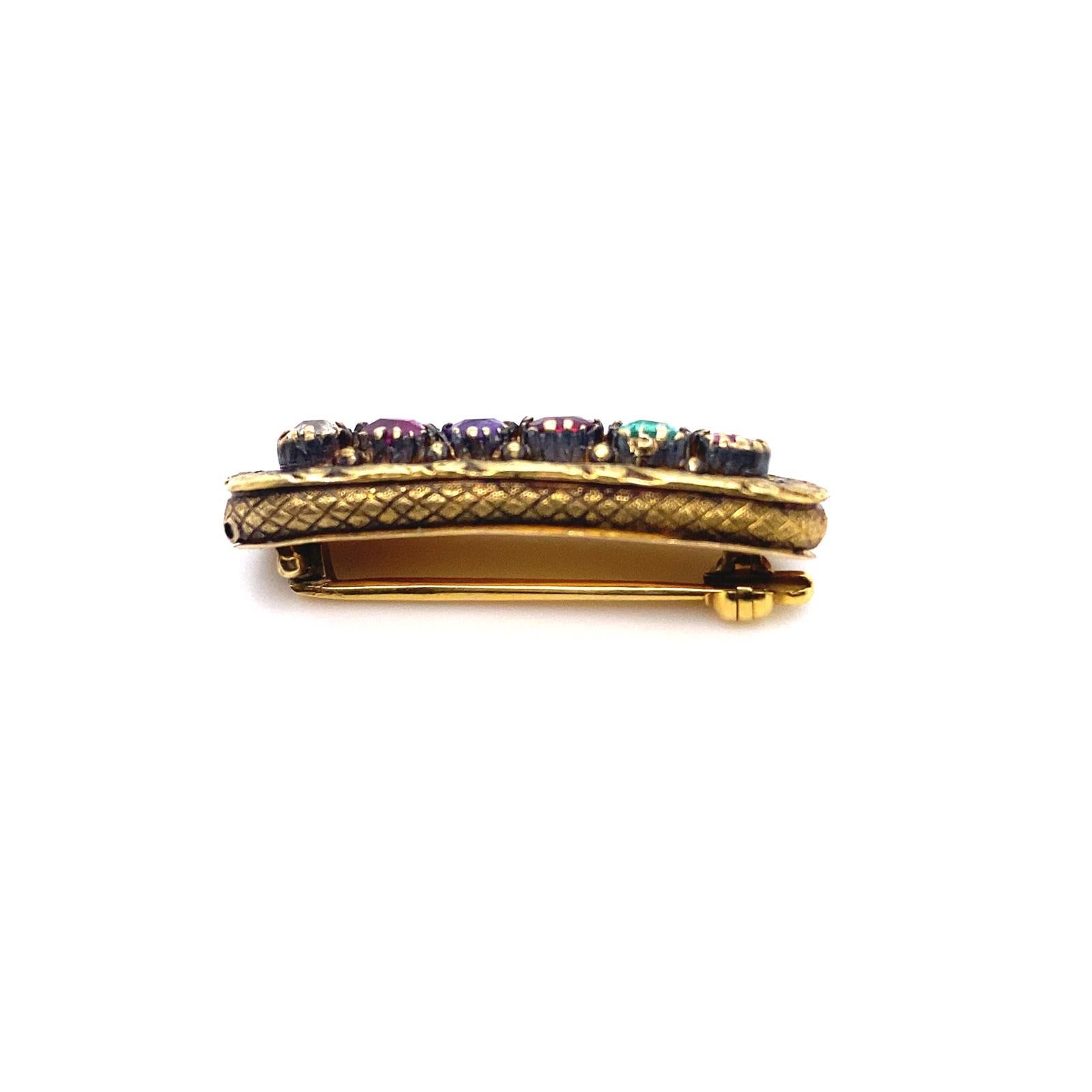 Broche Relicario Georgiano Regard Oro Amarillo 18 Kilates en venta 1