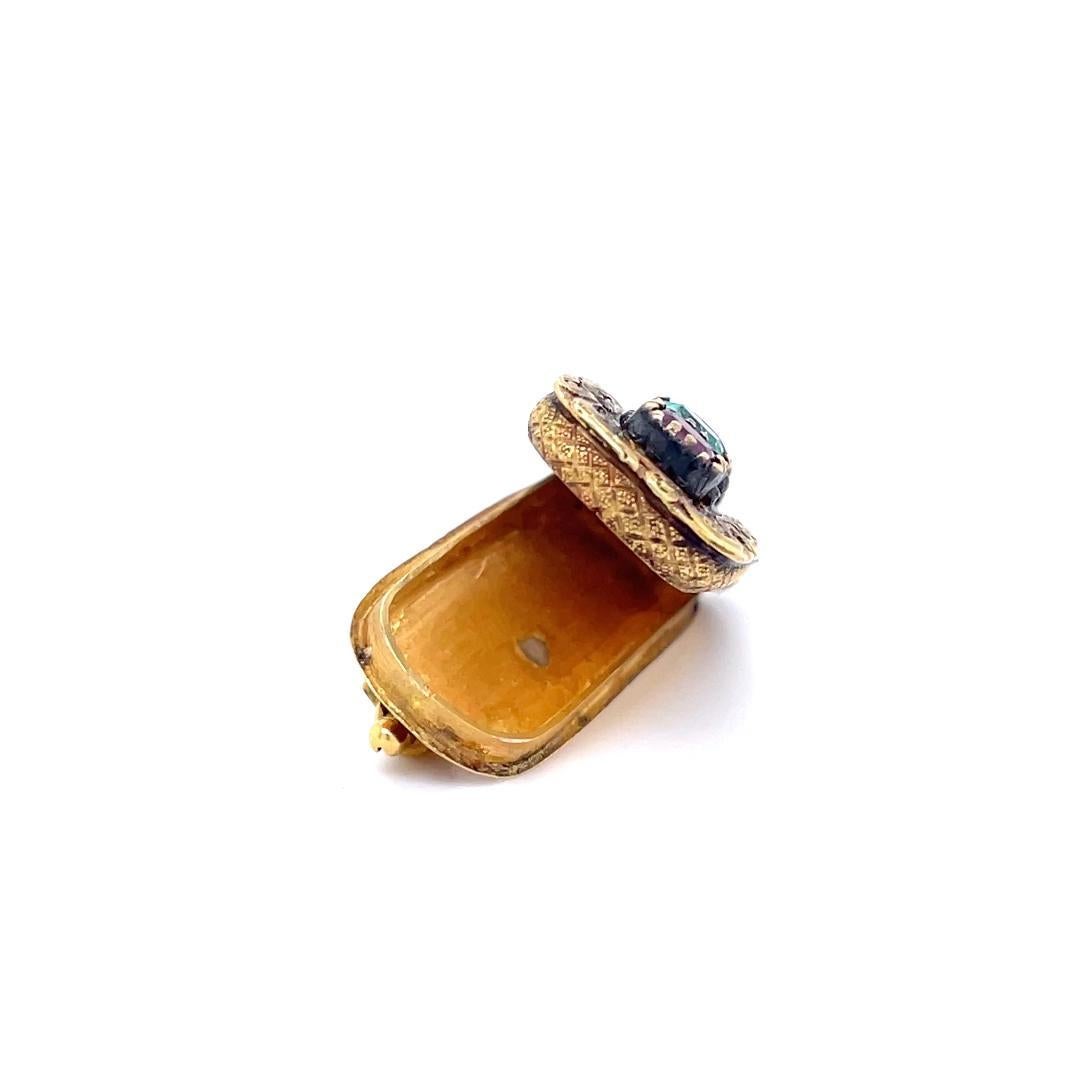Broche Relicario Georgiano Regard Oro Amarillo 18 Kilates en venta 4