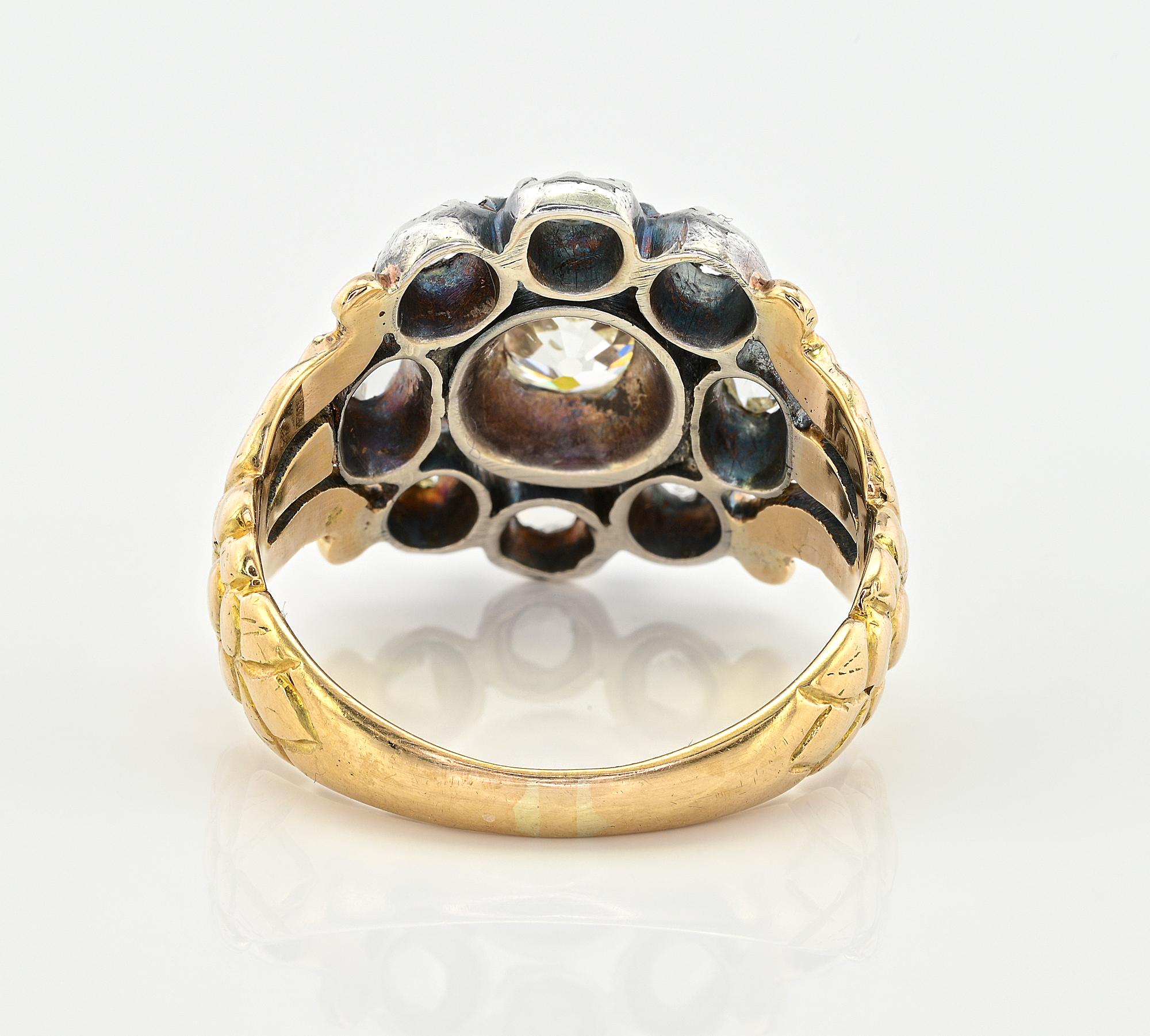 Georgian/Regency Diamond Cluster Ring Ring For Sale 6