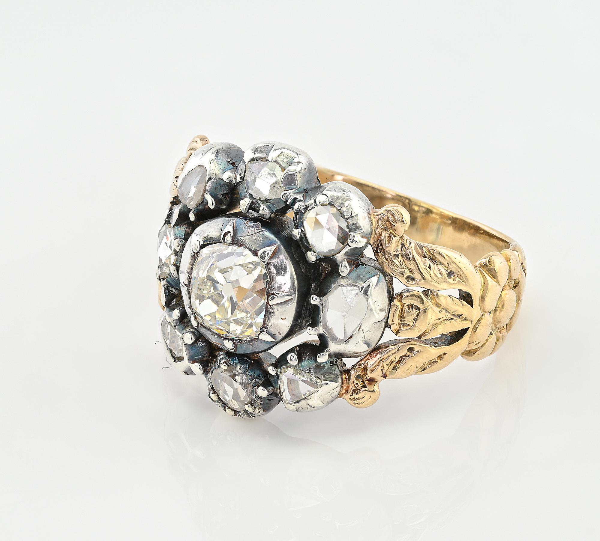Georgian/Regency Diamond Cluster Ring Ring For Sale 2