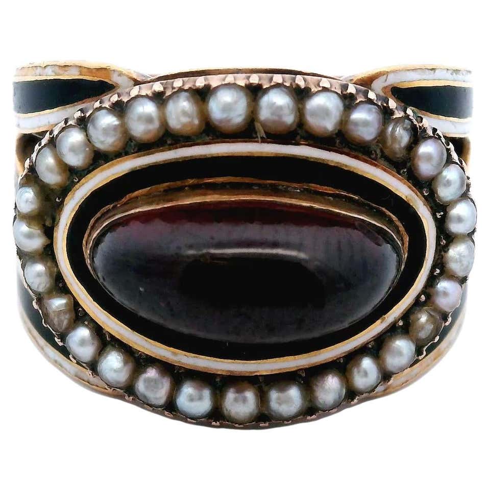 Antique Italian Traditional Garnet and Diamond Cluster Ring Georgian ...