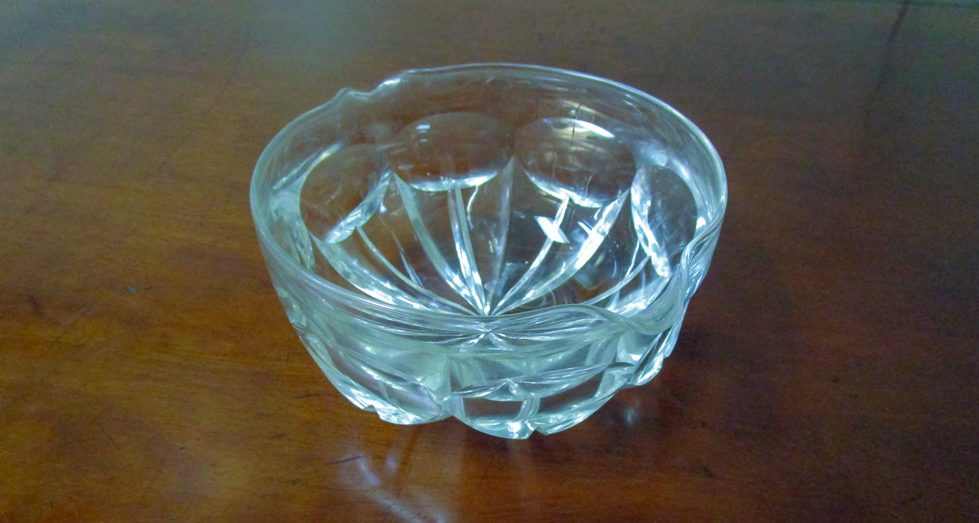 Georgian Regency Facet Cut Glass Wine Rinser Bowls circa 1820 Set of Six For Sale 4
