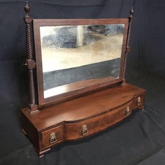 Georgian Regency Mahogany Dressing Table Swing Mirror Toilet with Lions Heads