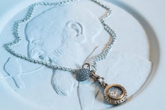 Georgian Relic Fob 10k gold Necklace with Sterling silver Chain