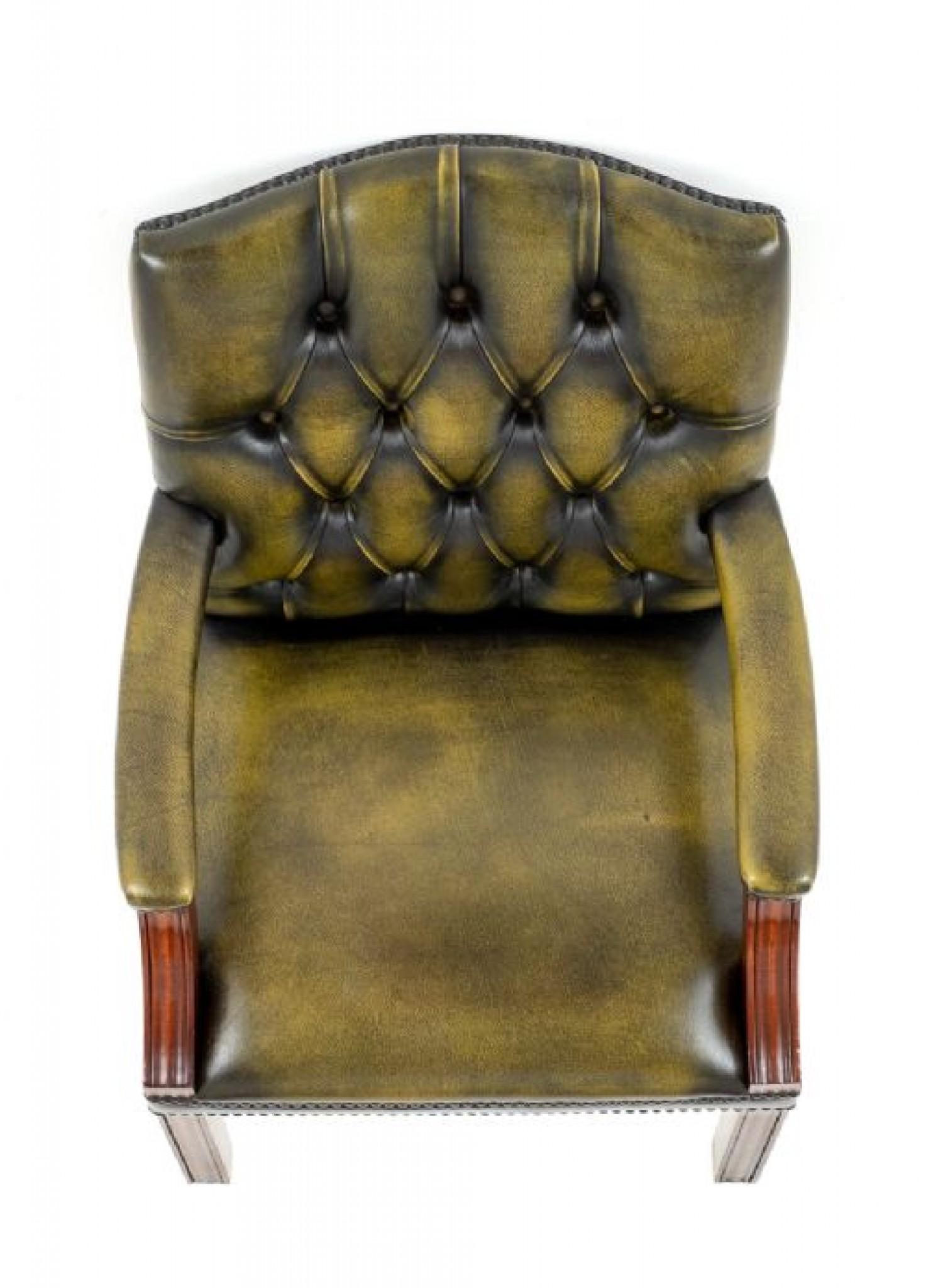 Georgian Revival Arm Chair Leather Gainsborough 2