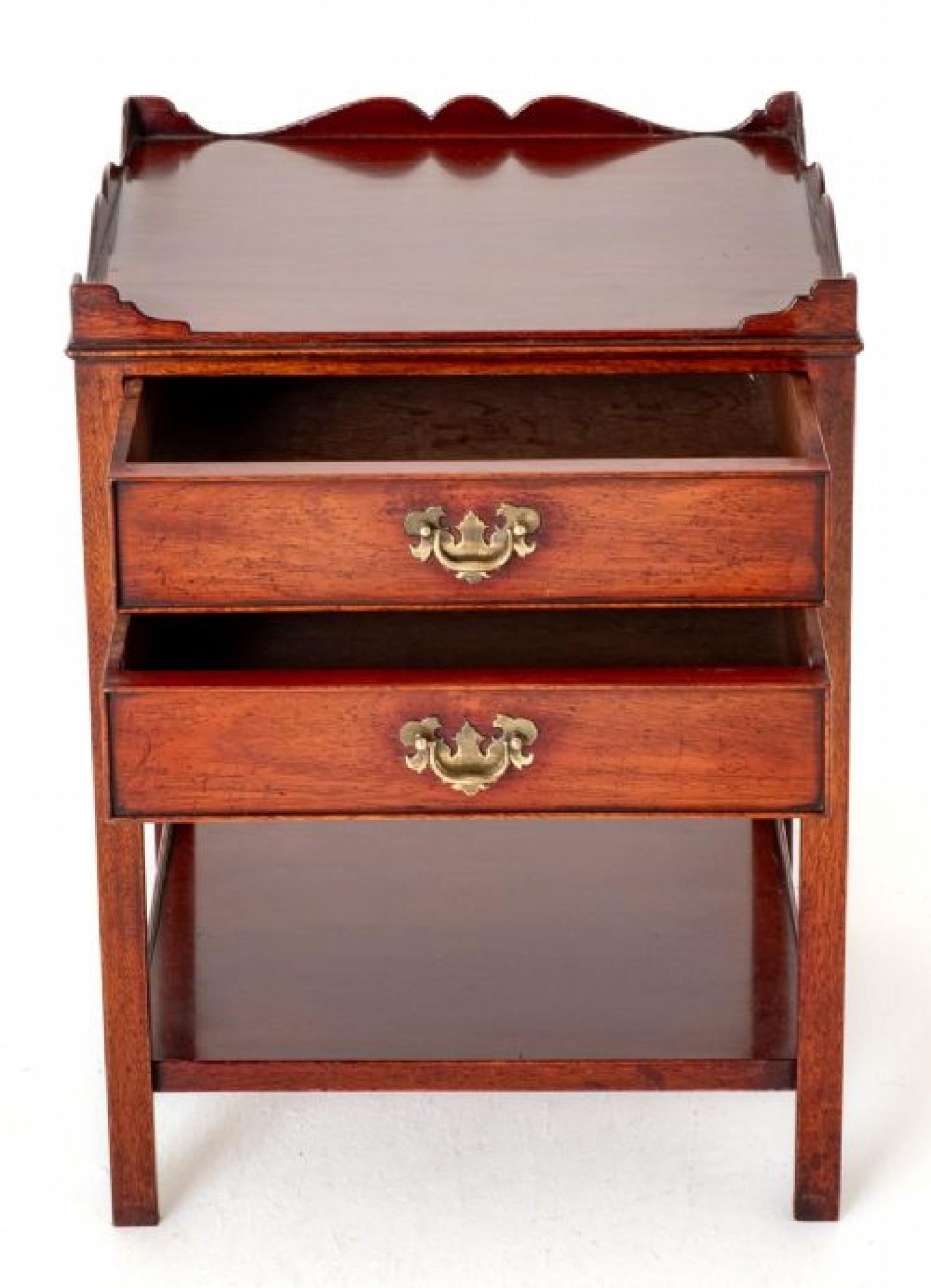 Early 20th Century Georgian Revival Bedside Chest Mahogany Cabinet For Sale